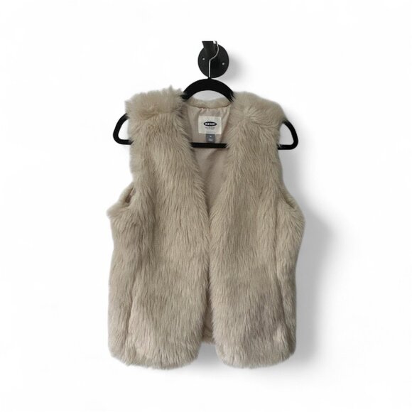 Old Navy Faux Fur Vest in Cream - Size: M - Picture 1 of 6